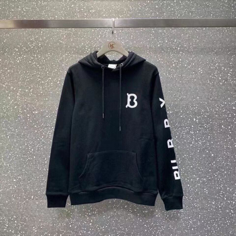 

New autumn and winter cashmere classic letter hoodie male and female couples spring and autumn tops match everything, White