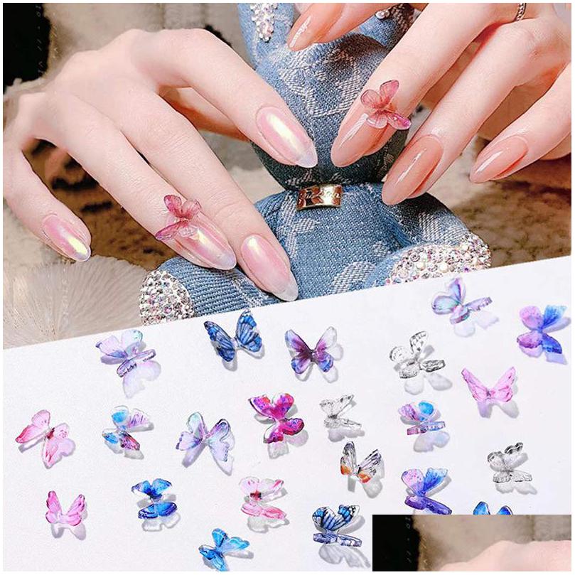 

Nail Art Decorations 12 Pcs Resin Metal Butterfly Design 3D Nail Art Decorations Charm Jewelry Gem Japanese Style Manicure Diy Suppl Dhw6P