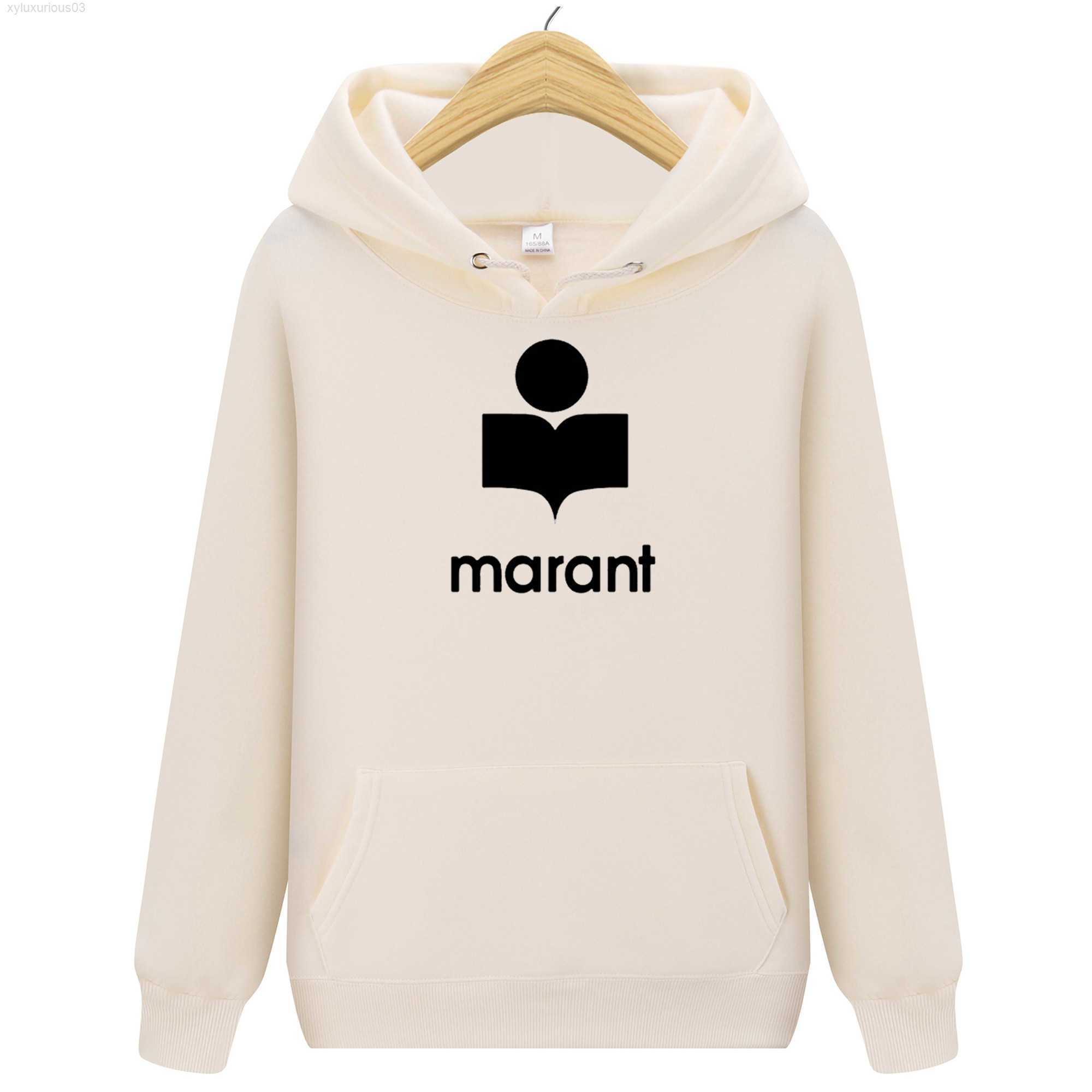 

Women Unisex Couple Hoodies Marant Casual Streetwear Hooded Sweatshirts Loose Pullovers Tracksuit Female Oversize Hoodie Y0927, Red