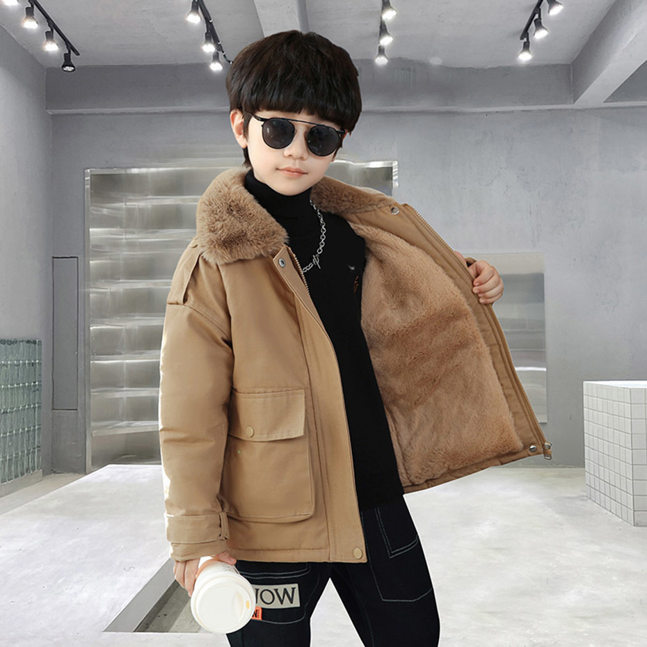 

Jackets Boys Coat Jacket Thick Warm For Casual Style Kids Teenage Winter Clothing 221201, Ivory