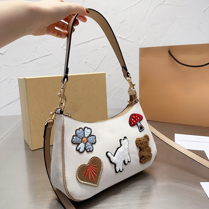

Half Moon Bags luxuries designer women bag leather handbags cute crossbody bags Vintage Print Underarm Shoulder Purse Wallet 221201, Cobag pink