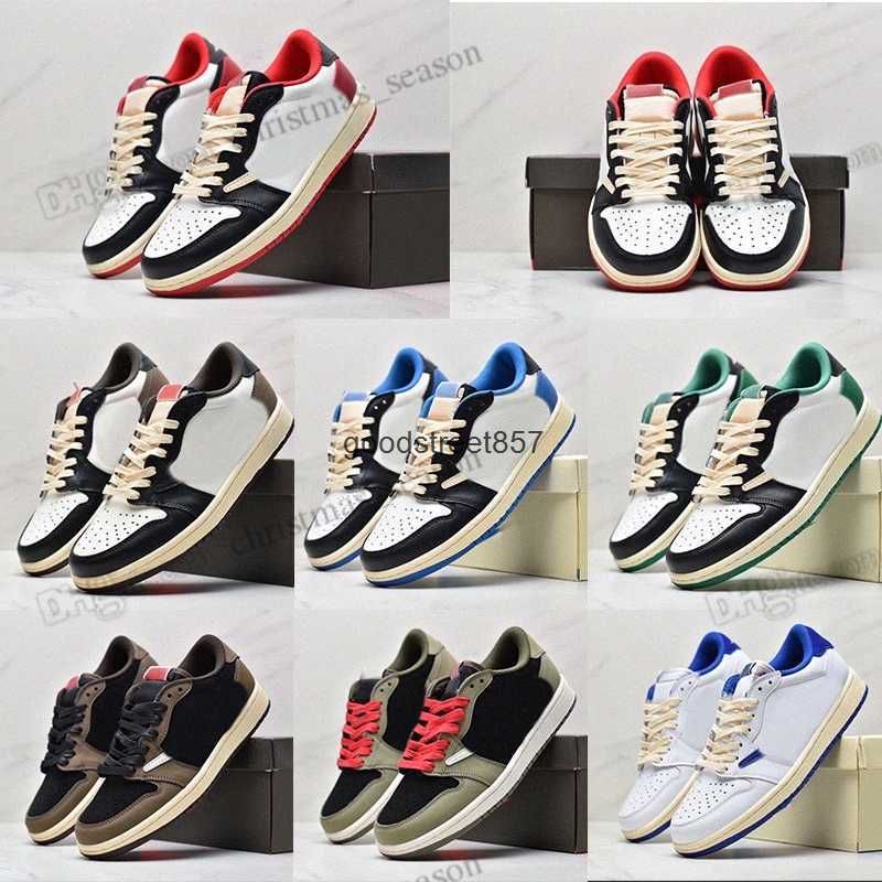 

Wiht Fragment 1 Basketball shoes Travis Low Reverse Mocha Scotts Cactus Jack Baroque Brown Saturn Gold 1S Military Blue Sports