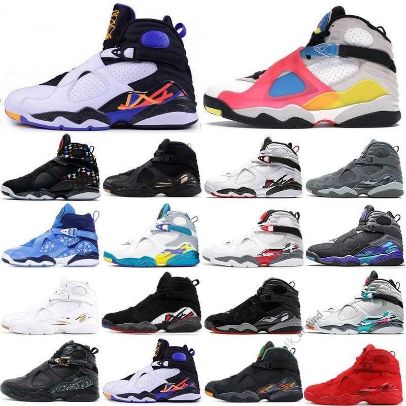 

Basketball Shoes Sports Sneakers South Beach Bred Black White Cool Grey Chrome Men 8S Og Jumpman 8 Raid Three Peat Aqua 54 Mens, #21 confetti 40-47.jpg