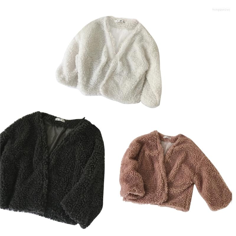 

Women's Vests Harajuku Artificial Lamb Wool Coat Women Fall Winter Plushy Jackets Warm Overcoat White Collar Commute Casual Outerwear, Orange