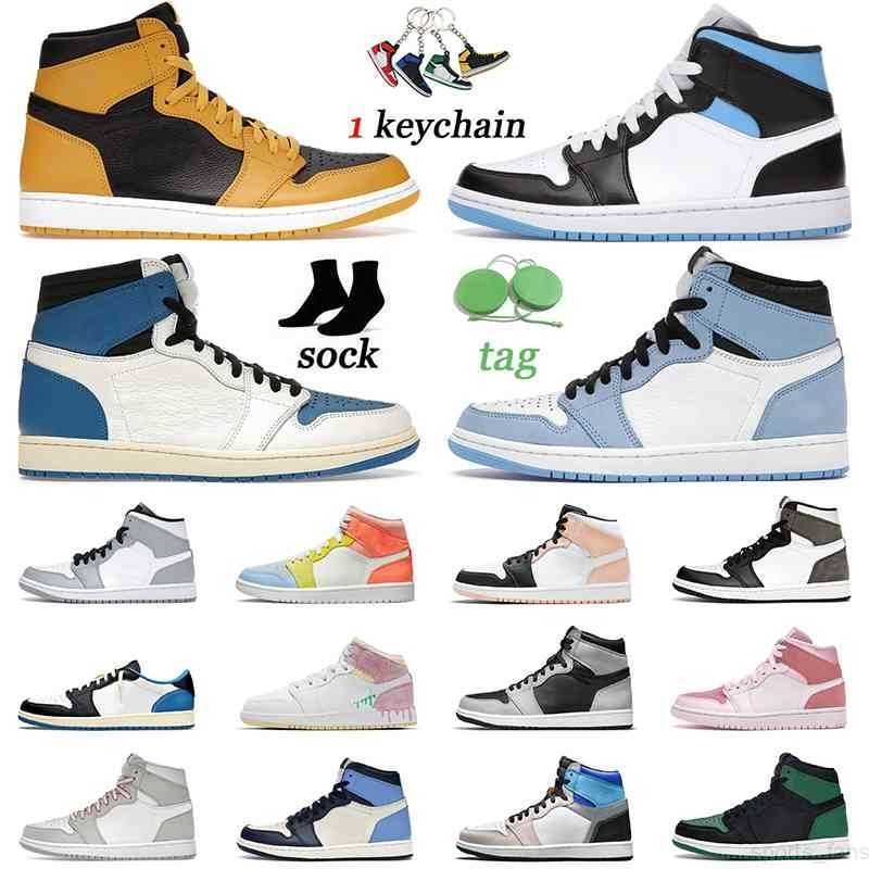 

Fragment Jumpman 1 Men Basketball Shoes 1s University Blue Obsidian Shadow Light Smoke Grey Shattered Backboard Banned Bred Toe Women Mens, 1s 5.5-12 banned