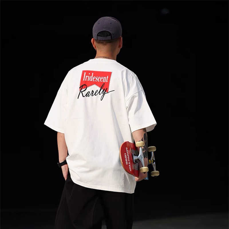 

Men's T-Shirts Short Sleeve High Street Print Loose Large Men's And Women's Fashion Sports T-Shirt Top Short Sleeve T221130