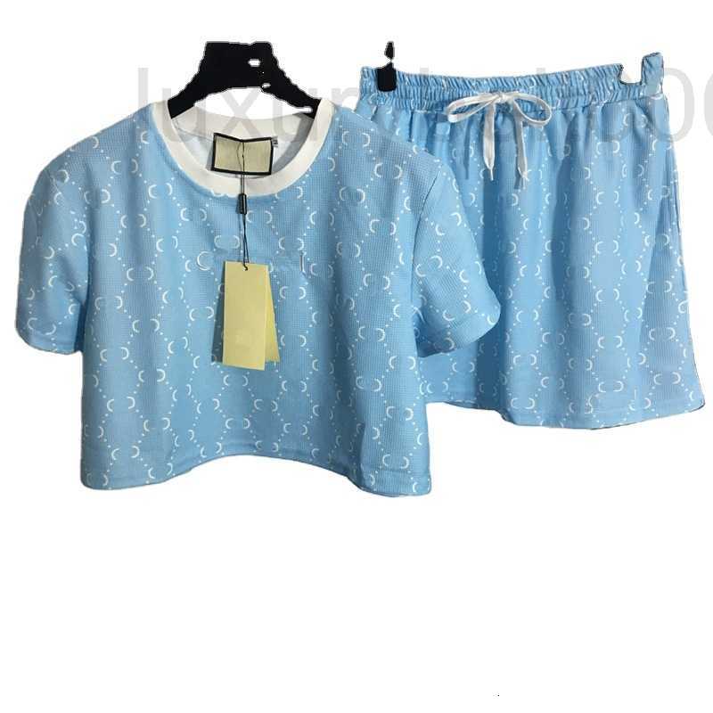 

Women's Two Piece Pants designer Embroidery Letter Women Casual T Shirts Elastic Waist Printed Skirts for Lady Short Sleeve Fitness Wear L9FI, Pink