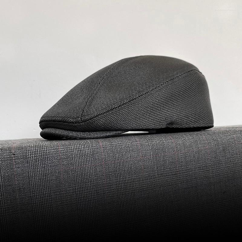 

Berets 2022 Men Linen Beret Hat Gatsby Octagonal Hats Retro British Sboy Cap And Women Outdoor Universal Casual Caps BJM101, Black