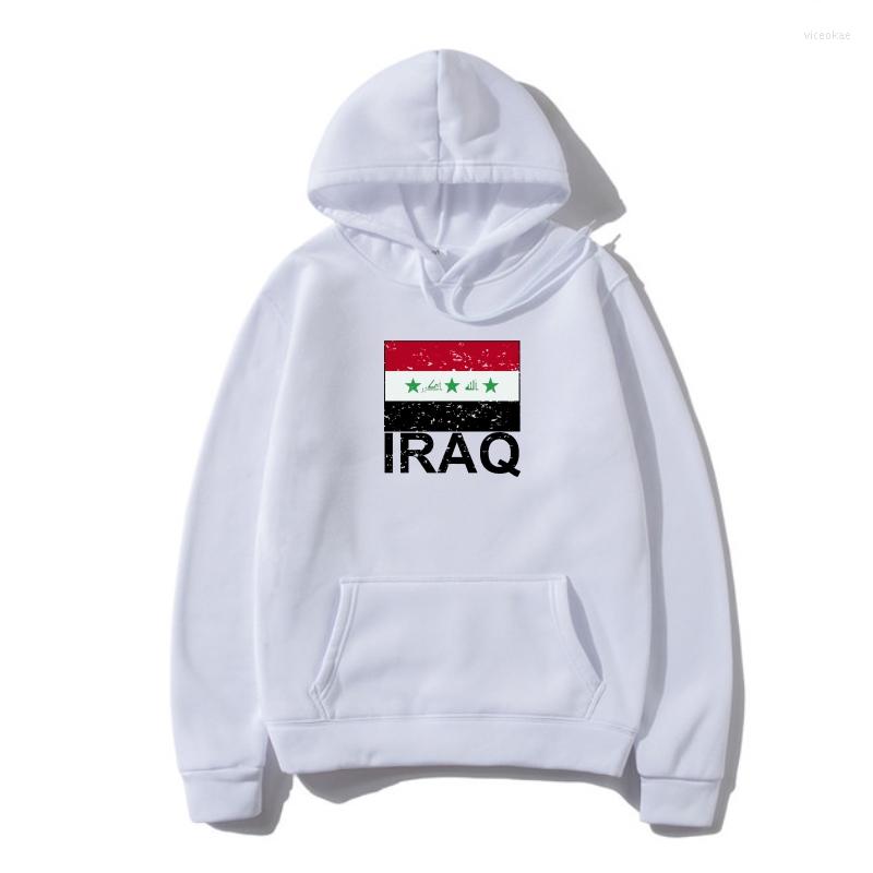 

Men's Hoodies Iraq Flag - Special Vintage Edition Men's Outerwear, Orange