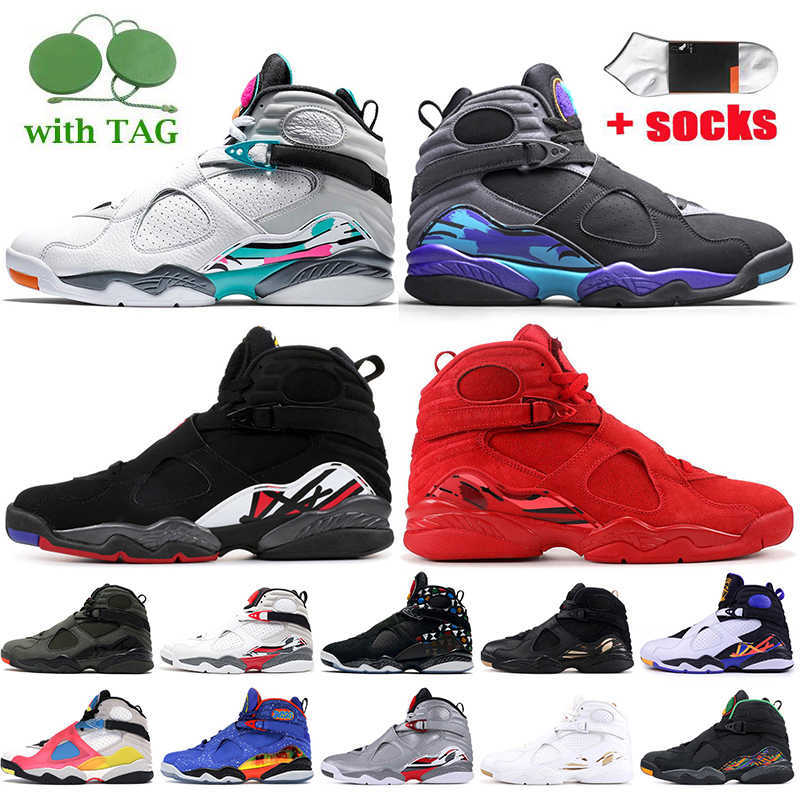 

Top Quality Fashion 8s Basketball Shoes Jumpman 8 South Beach Valentines day Countdown Pack OVO Black White Playoff Take Flight Mens, A1 valentines day 40-47