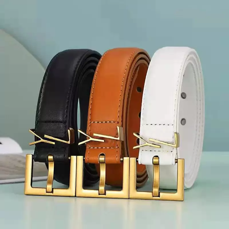 

Mens Designer Cowskin Belts For Womens Genuine Leather Belt Luxury Woman Silver Gold Buckle Belt Waistband Cintura Ceinture 2212012D, Width:3.0cm