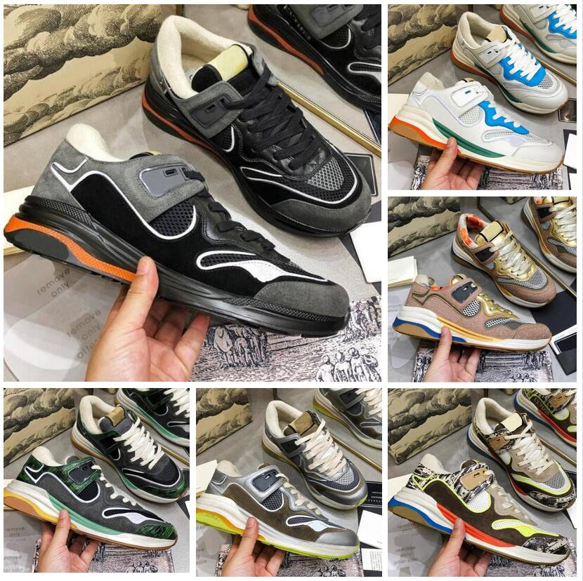 

2021 designer sneakers luxury Couple sneaker hand-polished and used old sports shoes Ultrapace series shoe TPU bottom size 35-44, Box