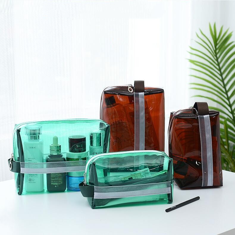 

Women Travel Clear Makeup Bag Organizer Transparent PVC Cosmetic Bags Beauty Toiletry Make Up Pouch Wash Storage Bags, Mix color