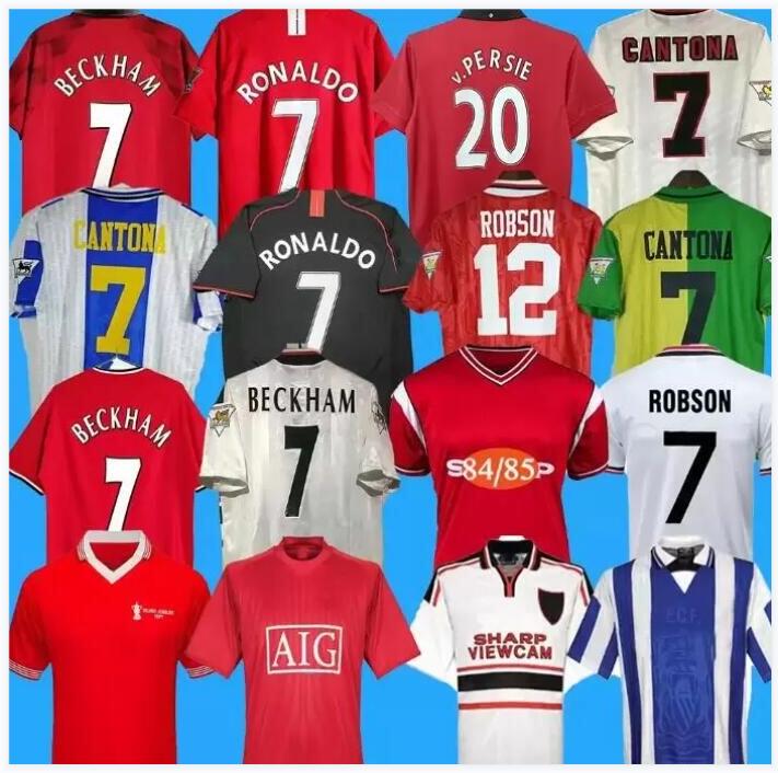 

RONALDOS Retro 2002 CANTONA Soccer jersey football Giggs SCHOLES Beckham Solskjaer ROBSON KEANE Carrick 06 07 08 94 96 97 98 99 86 88 1990 Manchester, 1993 away