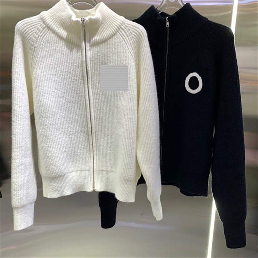 

Letters Womens Sweaters Coat Autumn Spring Long Sleeve Jacket Fashion Street Style Knit Sweater Jackets, Black with label *