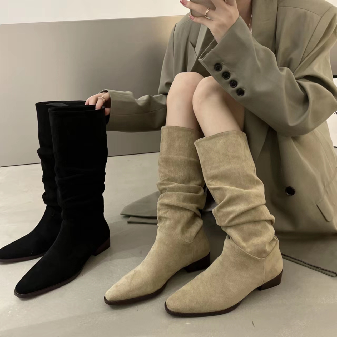 

Ankle Boot Red-Bottoms Heels Boots Pumps Ankles Boots Women Short Booties Dress Luxury Reds Soles Heel Womens Turela Suede