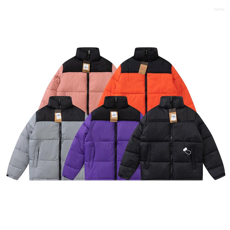 

Men's Down Autumn Winter Vintage 1996 Cotton Jacket High Quality Emboridery Logo Patchwork Padded Men Women Coat, Black