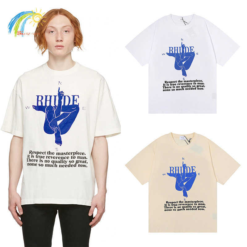 

Men's T-Shirts Compass Print White Apricot T Shirt Men Women Oversize Streetwear Fashion Loose Tee Top T221130, 11