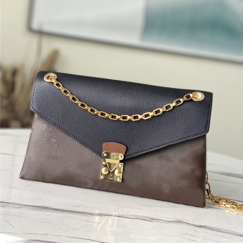 

Designer Luxury handbag purse luis Paallas Chain Shoulder Bag M41201 Brown Red Wallets 7A Quality, 1#