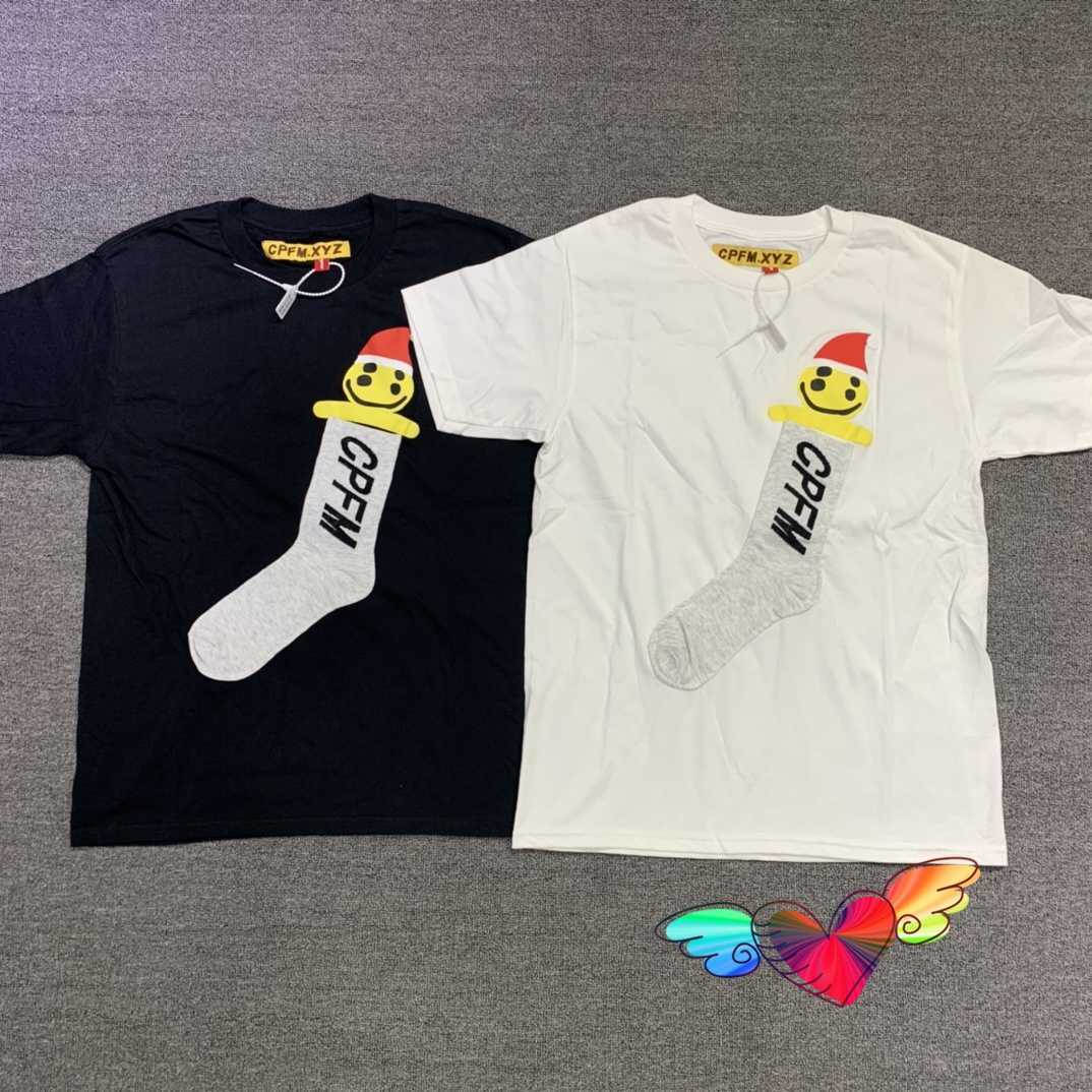 

Men's T-Shirts CPFM.XYZ Sock T-Shirt 2021 Men Women High Quality Cartoon CPFM Tee CACTUS PLANT FLEA MARKET Tops Short Sleeve T221130, Black