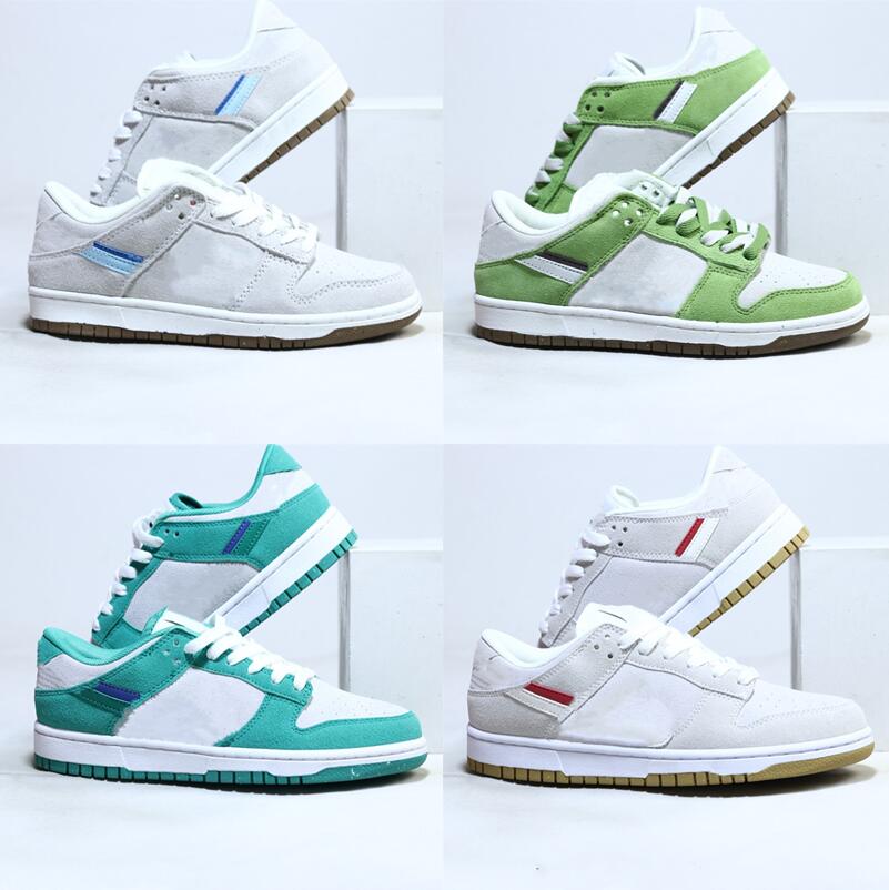 

Low Neptune Green Basketball Shoes Sail Sneakers Noir Simple Design Fur Leather Upper, 2-