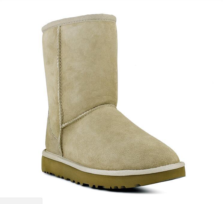 

Women Kids Half Snow Boots New Design Girl And Childen Cow-split Leater Boot, Light tan