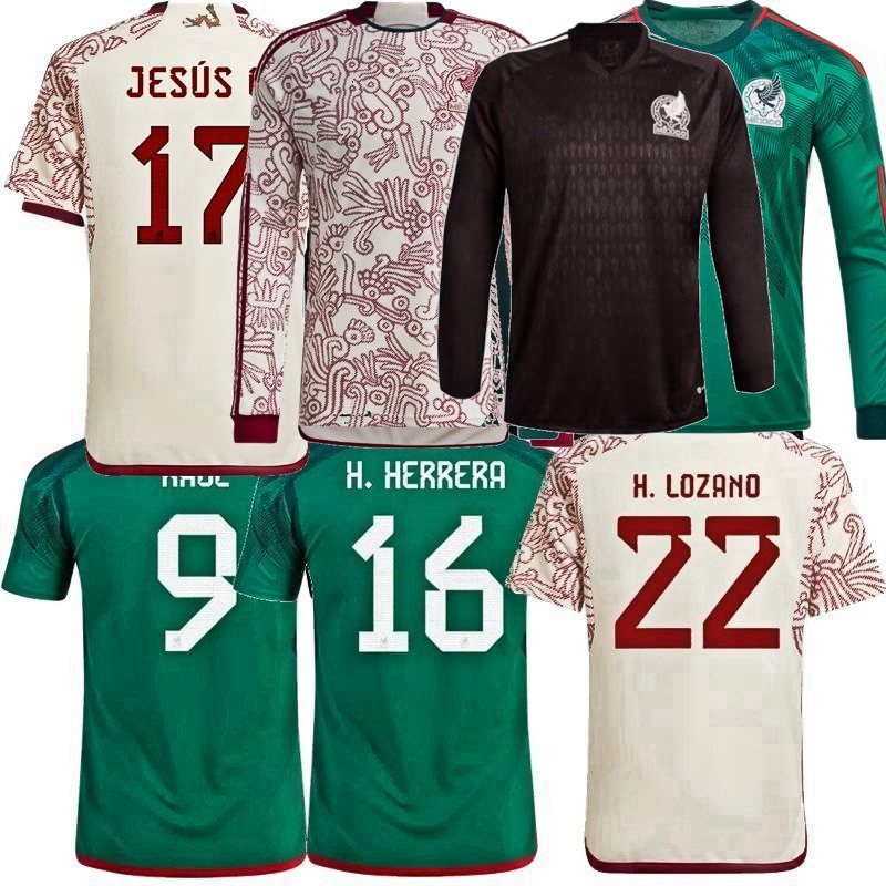 

Fans player Version Mexico Soccer Jerseys 2022 2023 national team R.Funes Mori A.VEGA O.PINEDA G.OCHOA N.ARAUJO H.LOZANO CHICHARITO football men women kids shirt 4XL, Away