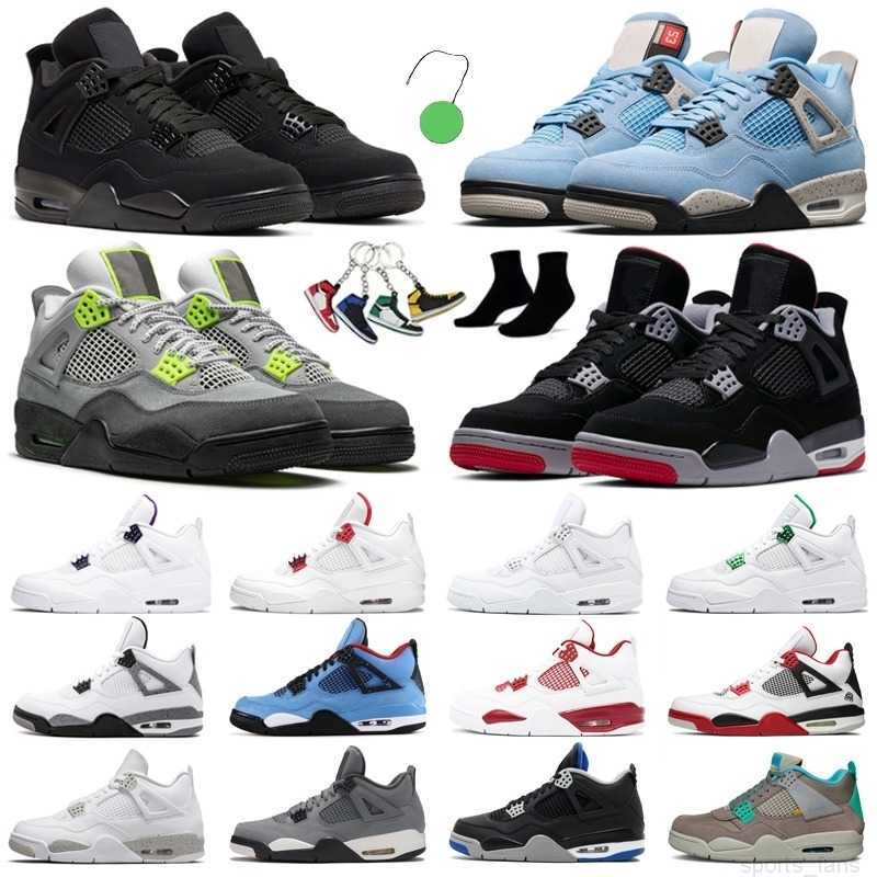 

4 4s Jumpman Basketball Men Shoes Sail Black Cat Oreo University Blueshimmer Taupe Haze Fire Red Thunder Bred Mens Women Trainers Sports, 4s red thunder