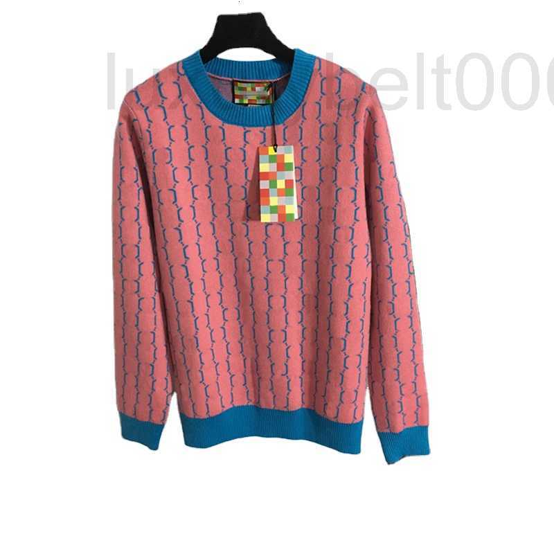 

Women's Sweaters designer Pink Long Sleeve Winter Sweater Women Letter Knitted Tops Patchwork Fashion Jacquard Ladies Warm YCOY