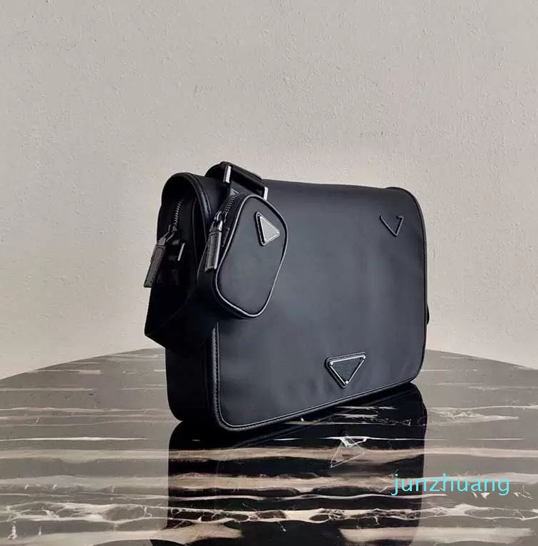 

Designer -Messenger bag men top leather formal shoulder bags designer bag briefcase wallet high quality backpack coin purse, Black