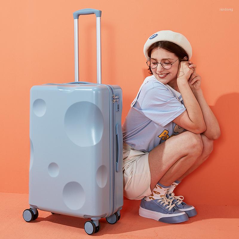 

Suitcases 20/22/24/26 Inch Women Travel Suitcase On Wheels Trolley Luggage Set Carry Ons Cabin Case Rolling