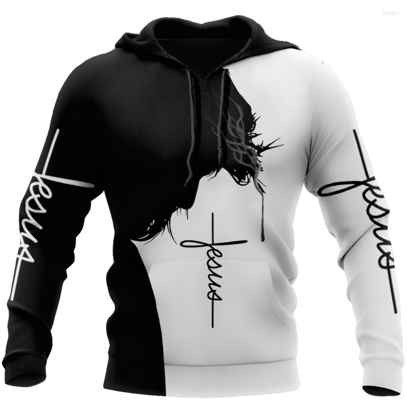 

Men's Hoodies 3D Printing Men Sweatshirt Unisex Streetwear Zipper Pullover Casual Gacket Sportswear Jesus Tattoo Hoodie Fall, Hooded 01