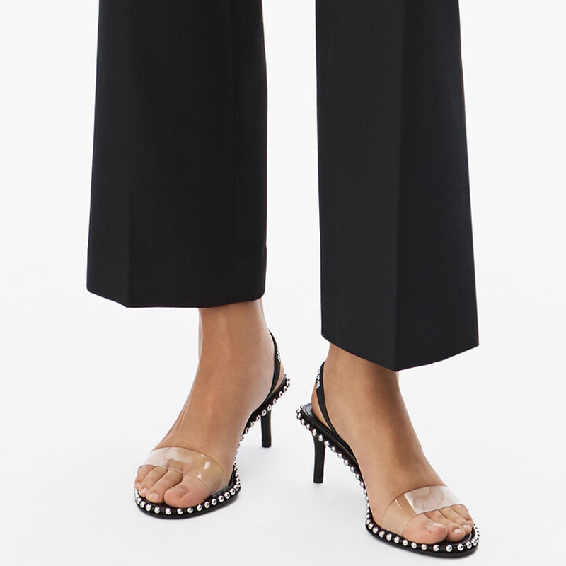 

women shoe 2022 nima 105mm pvc Crystal sandals Black lace-up heels 01