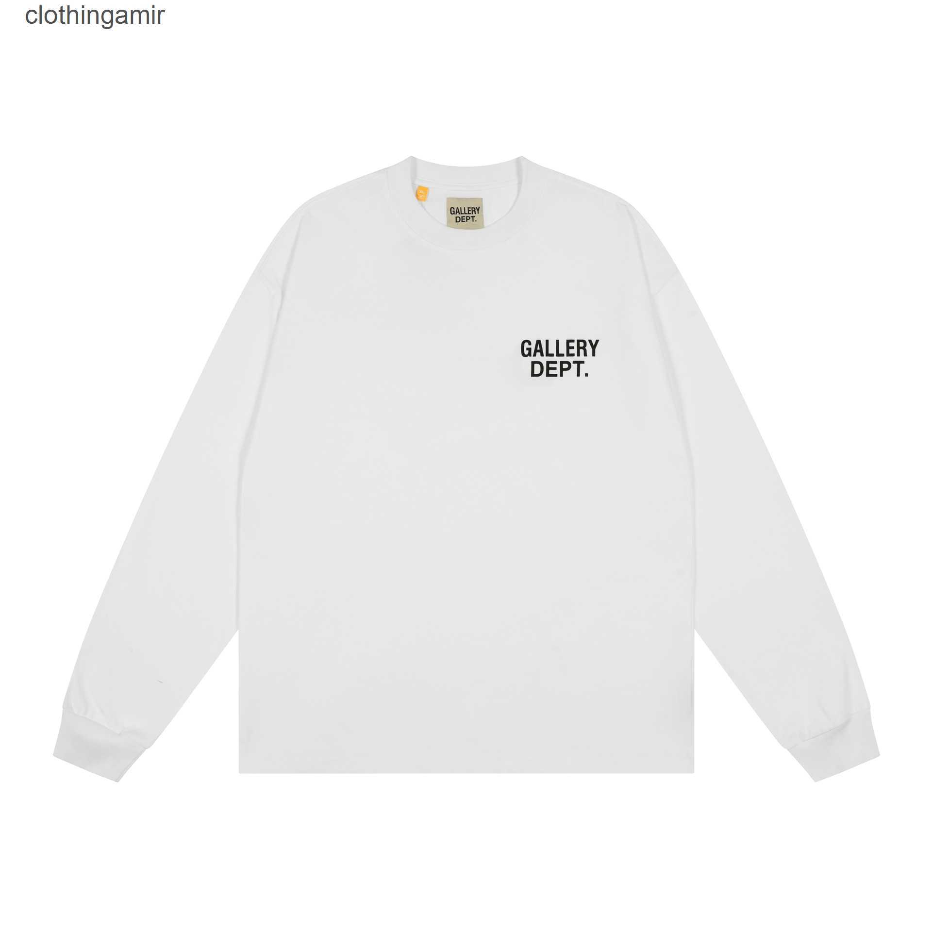 

Brand T Shirt Cotton Dept Mens Street Fashion Galleryes High Loose Long Sleeve T-shirt Letter Printed Spring Bottomed Shirt Top 3DD5, Ga-66 black