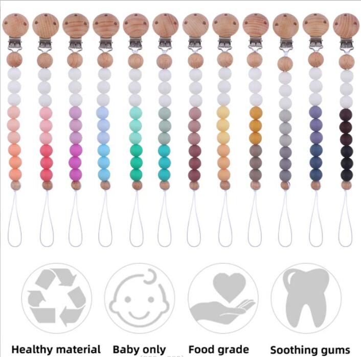 

INS baby Safe Health Silicon Beads and Beach Soothers & Teethers Pure Handmade Weaving Teething Training Chain