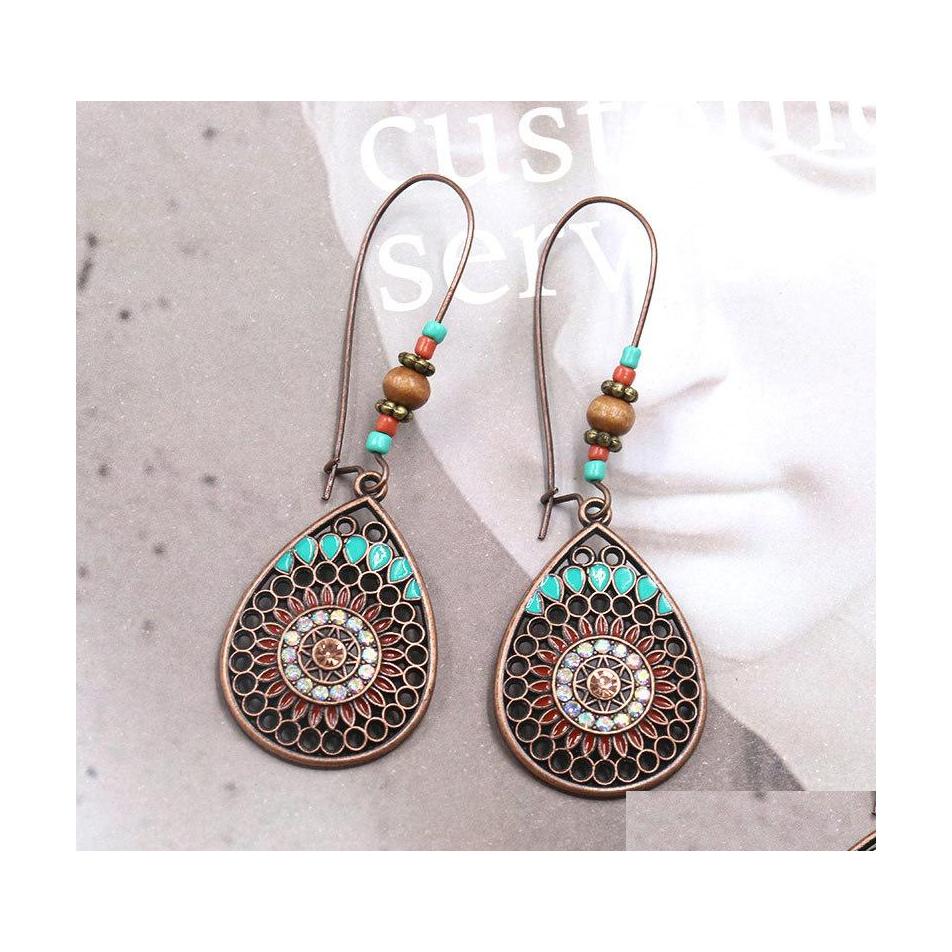 

Dangle Chandelier Fashion Jewelry Womens Vintage Water Drop Earrings Hollow Out Dangle Delivery Dhxhz