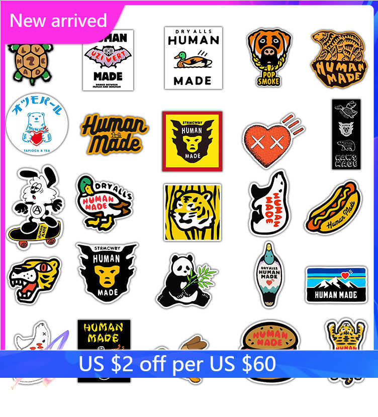 

Men's T-Shirts Human Made T Shirt High Quality Men Women Waterproof Small Size Stickers Harajuku T221130, Beige
