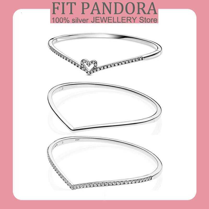 

Bracelet Chain 2023 Luxury S925 Sterling Silver Open Crown Women Fit Wedding Gifts Couples Fashion Charm Jewelry