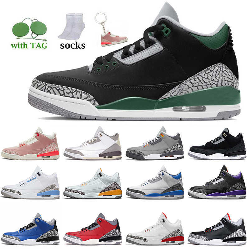 

Basketball Shoes Trainers Sneakers Top Fashion Pine Green Cool Grey Midnight Navy Rust Pink Racer Blue Court Purple Jumpman 3 Mens Womens 3S, B6 court purple 40-47