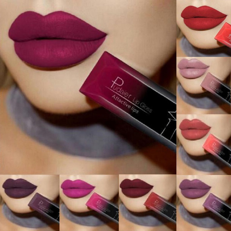 

Matte Velvet Lip Gloss Lipstick Glossy Nude Sexy Red Lip Tint 21 Colors Waterproof Long Lasting Women Fashion Lips Makeup 1PCS P, 19