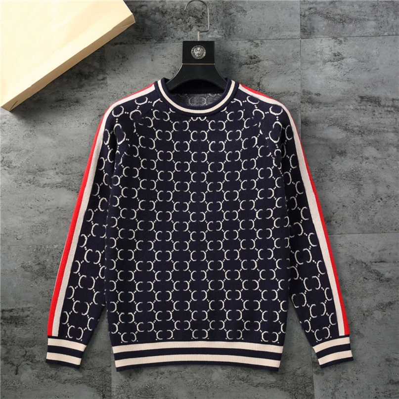 

New Men's Sweater Wool Embroidered Knitted Winter Sweater Round Neck Long Sleeve Sweashirt Female Designer Print Sweatshirt M-3XL