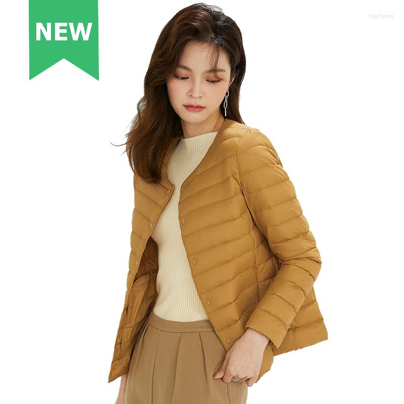 

Women's Down Autumn Windbreaker MaFabric Lightweight Coat Ultra Light 90% Duck Women Warm Female Parka Jackets Plus Coats, Black