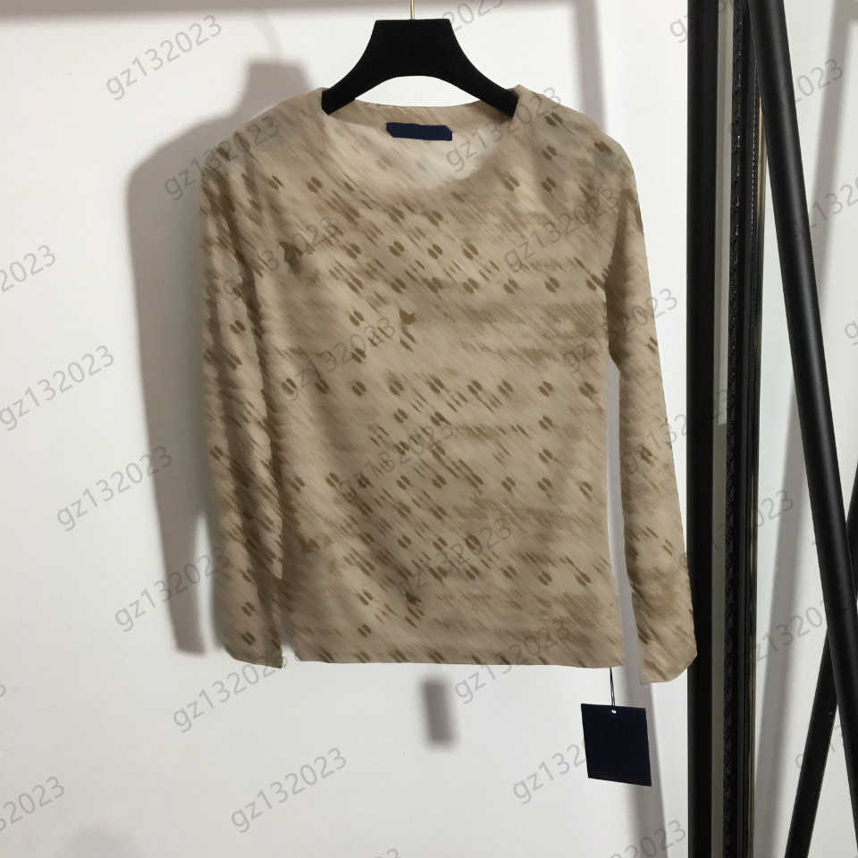 

Womens Clothes T-Shirts Classic Logo Printing Round Neck Long Sleeves Pullovers Tops Fabric Soft Comfortable Thin Slim T-shirt Designer Joker Women Apparel