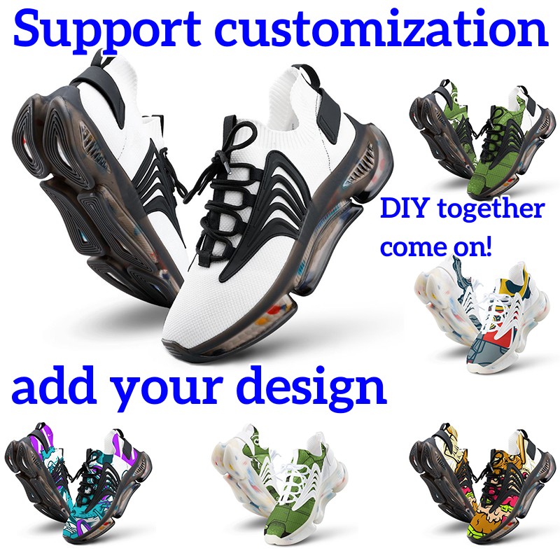 DIY Custom shoes Classic running shoes Accept customization UV printing Breathable mens womens sports sneakers outdoor fashion size 36-44