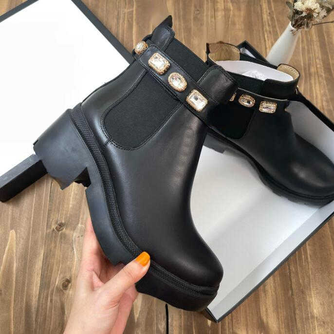 

Brand Boots designer design women boots short warm keep Martin leather thick winter shoes high heel size 35-42, Color 14