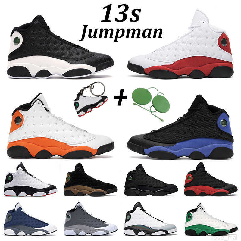 

Basketball Shoes Sports Trainer Sneakers High Top Red Flint Hyper Royal Black Cat Money Mens 13S Jumpman 13 Men Women Size 5.5-13, Olive