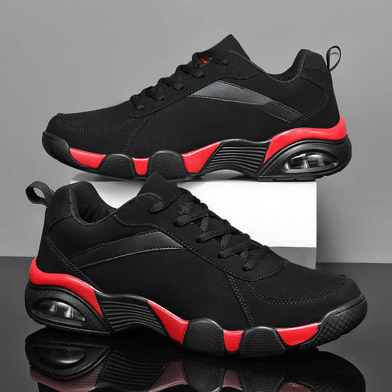 

Shoes Cashed men's in autumn and winter Brand new running casual Fashion sports shoes Men's, Black red