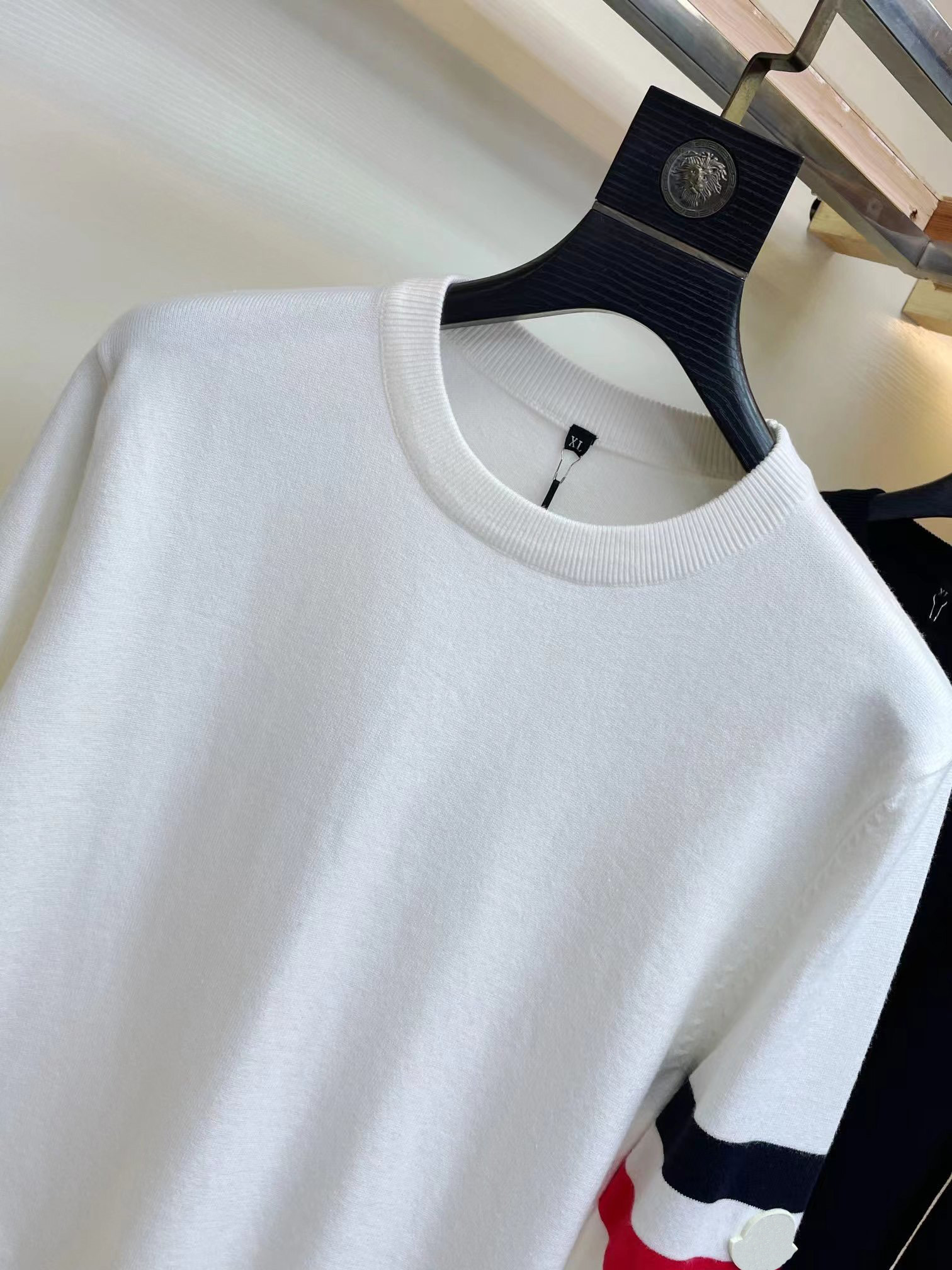 

Top new mens sweater cotton designer sweater Casual hoodie Crew Neck long sleeve black white 4 styles European and American luxury brand couples hip hop pull, Dark blue