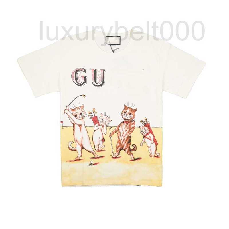 

Men's T-Shirts designer 2022 branded NEW white cat colour short sleeve top high end shirt for woman and man 75MK