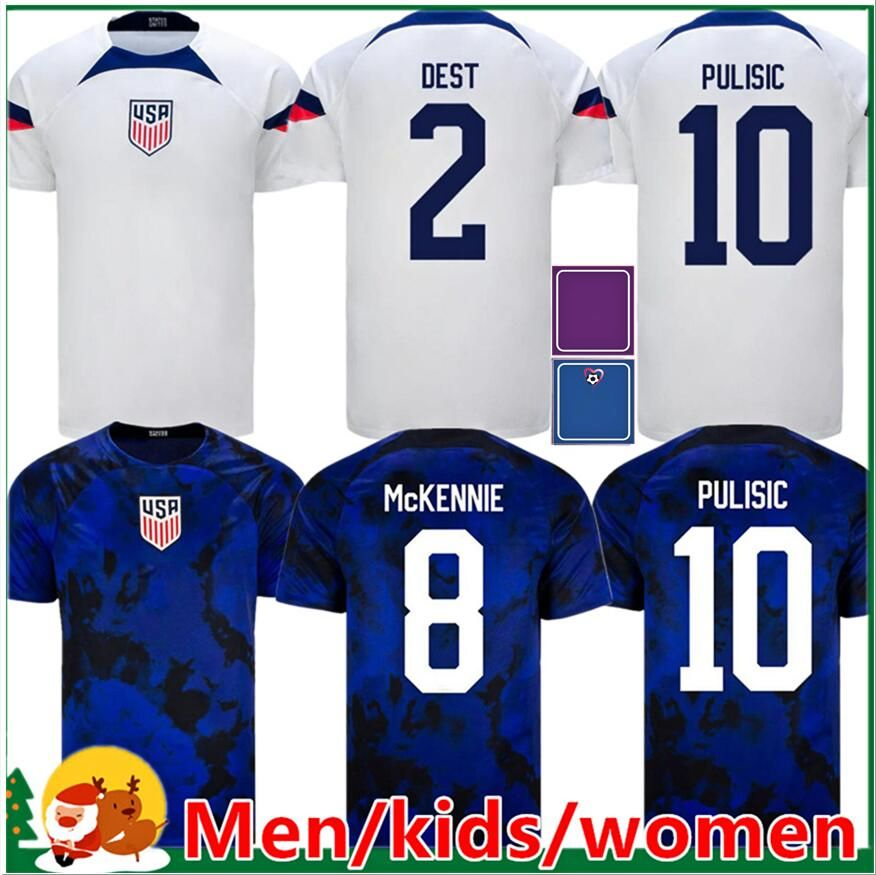 

2022 USAs PULISIC Soccer Jersey McKENNIE DEST ADAMS REYNA McKENNIE WEAH MORGAN Shirt 22 23 united states kids kit Men woman Football jerseys, Kids 2022 away